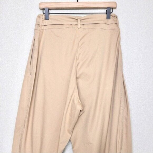 NWT Divine Heritage High Waisted Paperbag Tapered Pant S Khaki Belted REVOLVE - Picture 7 of 8